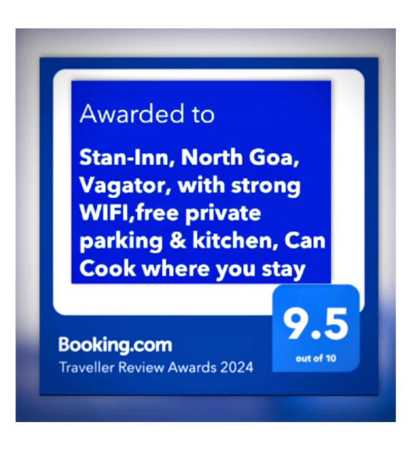 Stan-Inn: Vagator Retreat with Wi-Fi, Parking & Kitchen Exterior photo